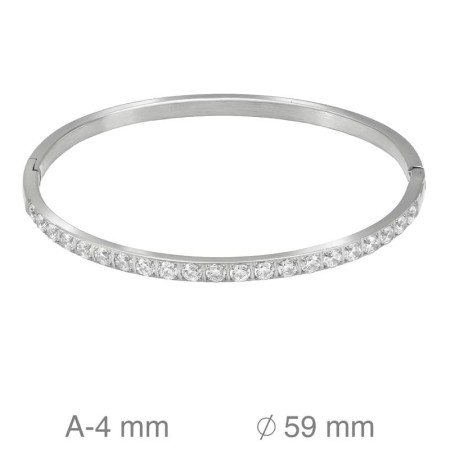 Brazalete de Acero Riviere con Circonitas