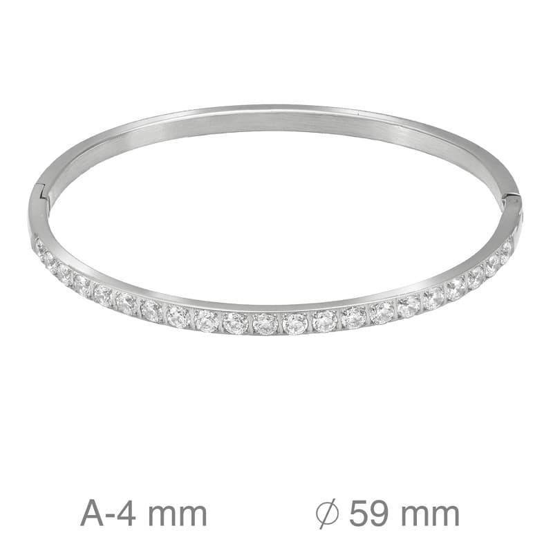 Brazalete de Acero Riviere con Circonitas