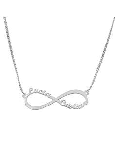 Collar Infinito Nombres Plata Ley