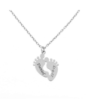 Collar Pies Plata Ley