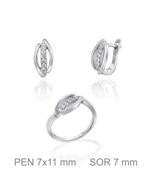 Conjunto Comunión Circonitas Plata Ley