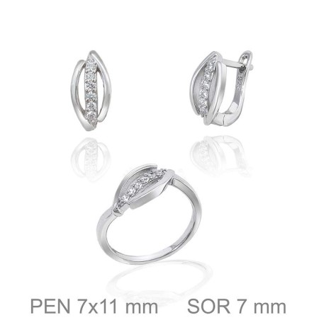 Juego Comunión con Circonitas de Plata Ley