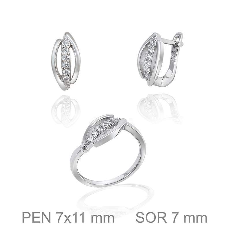 Conjunto Comunión Circonitas Plata Ley