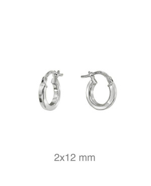 Pendientes Aros Cuadrados Plata Ley