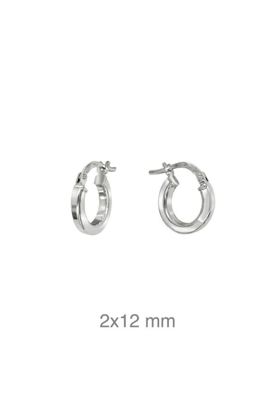 Pendientes Aros Cuadrados Plata Ley
