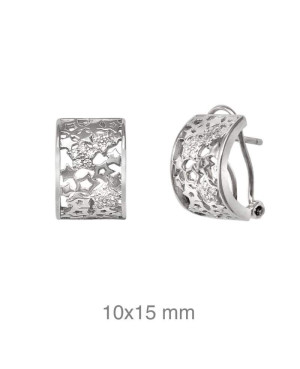 Pendientes Omega Circonitas Plata Ley