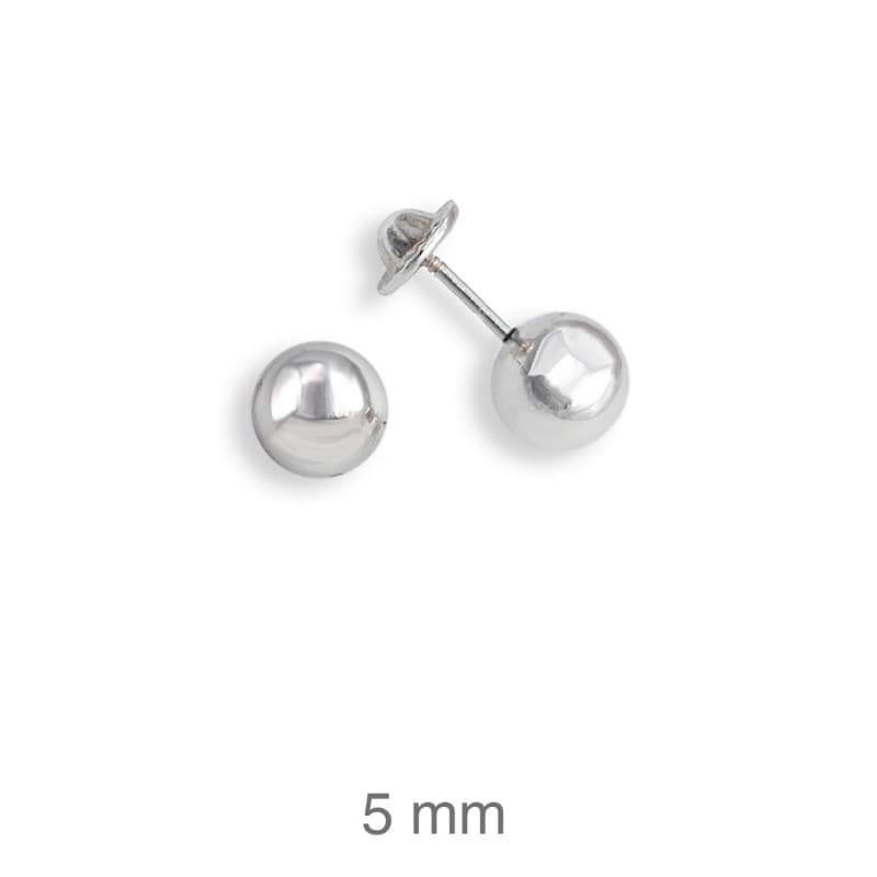 Pendientes Rosca de Bola en Plata Ley