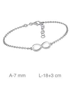Pulsera Infinito Plata Ley