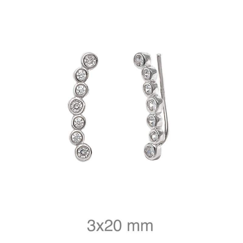 Trepadores Circonitas Plata Ley