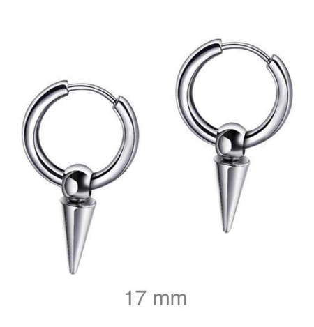 Pendientes Aro con Pincho en Acero