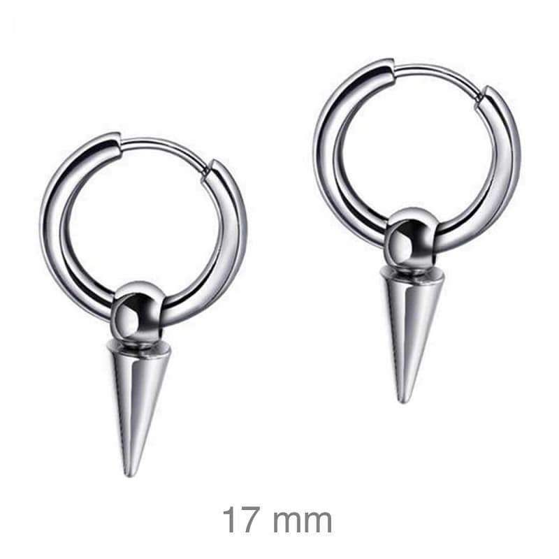 Pendientes Aro con Pincho en Acero
