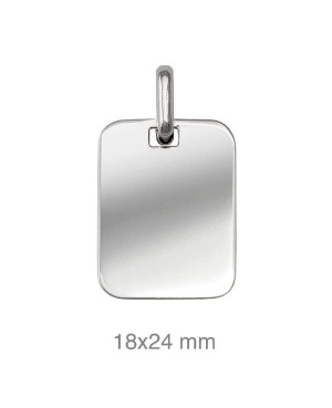 Colgante Placa 18x24 Plata Ley