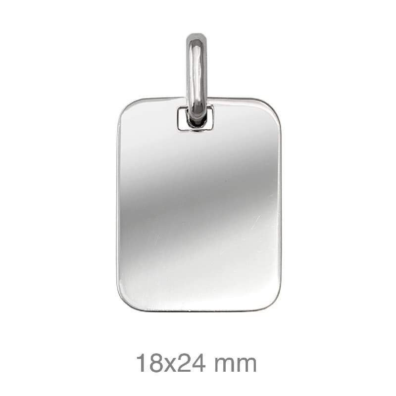 Colgante Placa 18x24 Plata Ley
