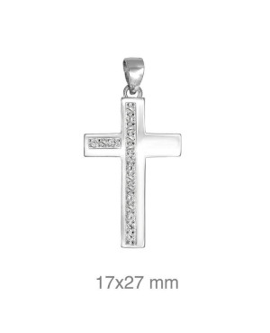 Cruz con Circonitas de Plata Ley