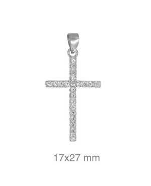 Colgante Cruz Circonitas Plata Ley