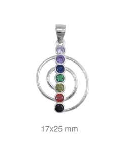 Colgante Chakras Plata Ley