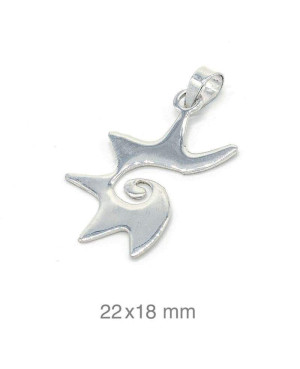 Colgante Espiral Plata Ley