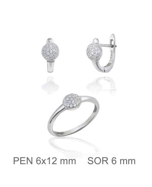 Conjunto Comunión Circonitas Plata Ley