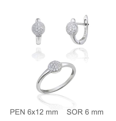 Juego Comunión con Circonitas de Plata Ley