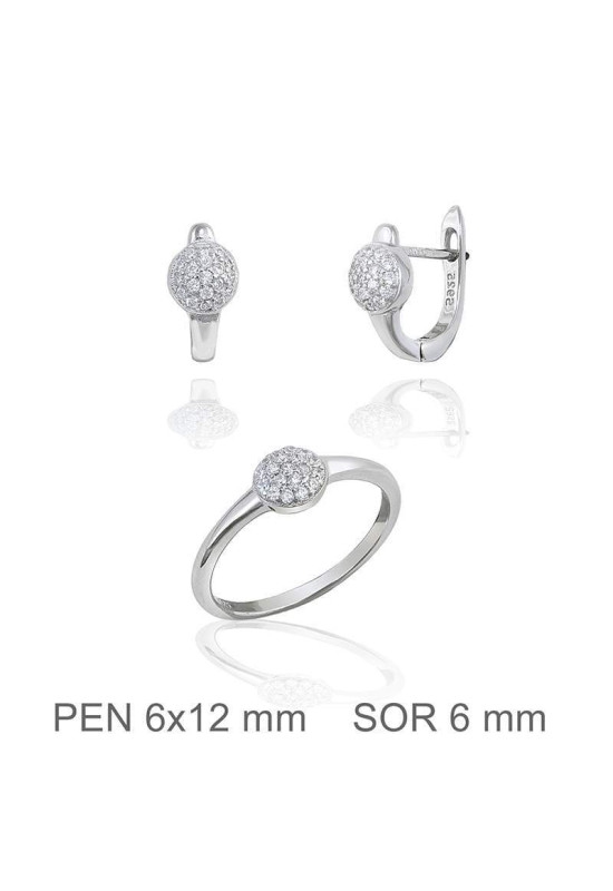 Conjunto Comunión Circonitas Plata Ley