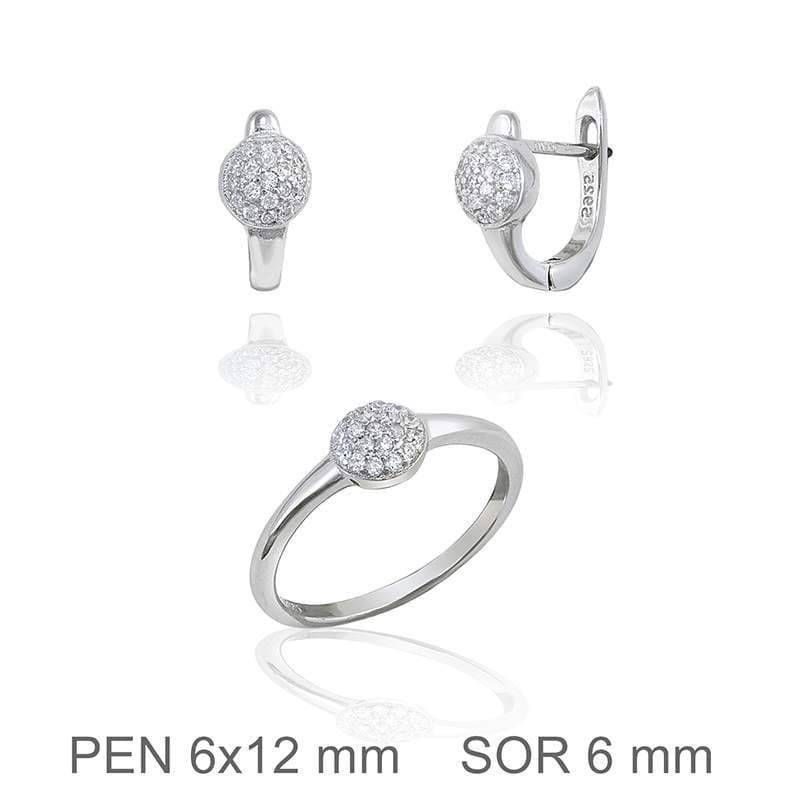 Juego Comunión con Circonitas de Plata Ley