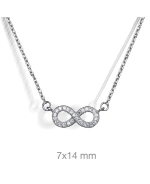 Collar Infinito Circonitas de Plata Ley
