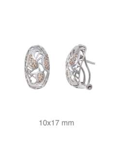 Pendientes Omega Circonitas Plata Ley