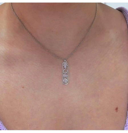 Collar con Colgante Amuletos Plata Ley