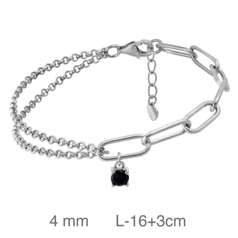 Pulsera Cadenas Combinadas Plata Ley