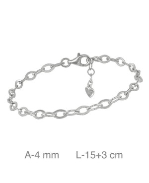 Pulsera Eslabones Plata Ley
