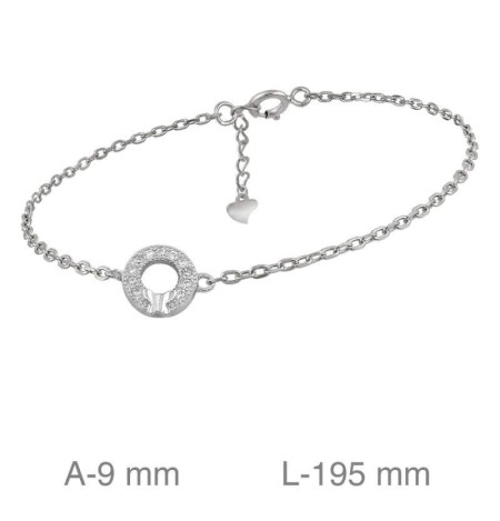 Pulsera Mariposa Circle Circonitas Plata Ley