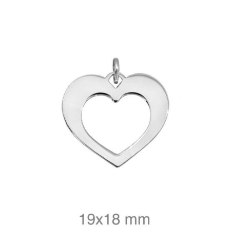 Colgante Corazón Plata Ley