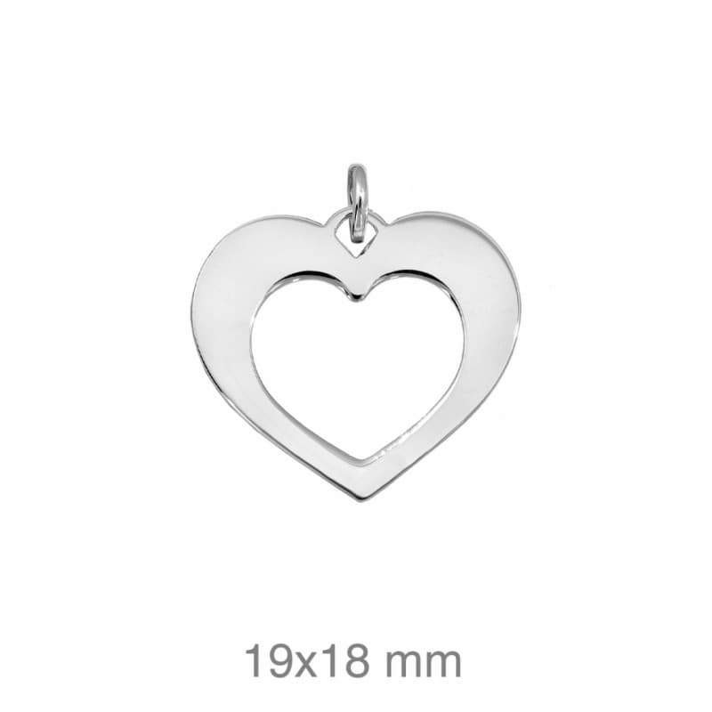 Colgante Corazón Plata Ley