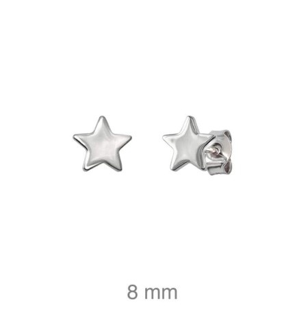 Pendientes Estrella Plata Ley