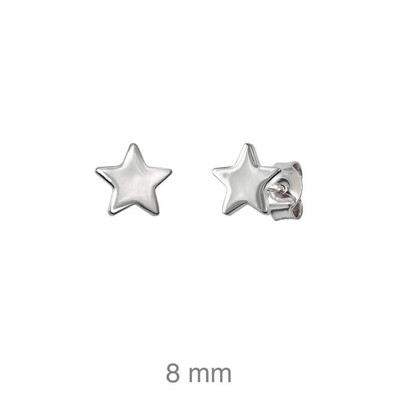 Pendientes Estrella Plata Ley