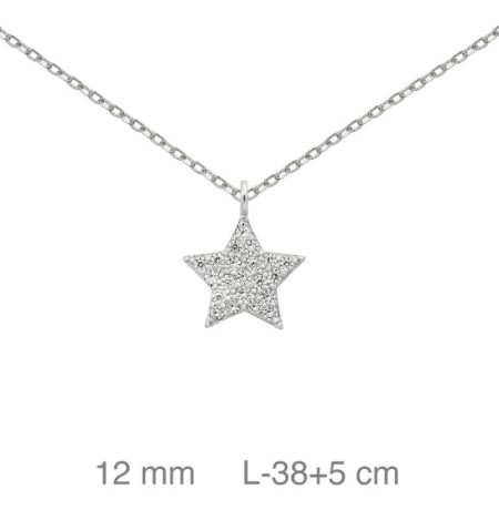 Collar Estrella Circonitas Plata Ley
