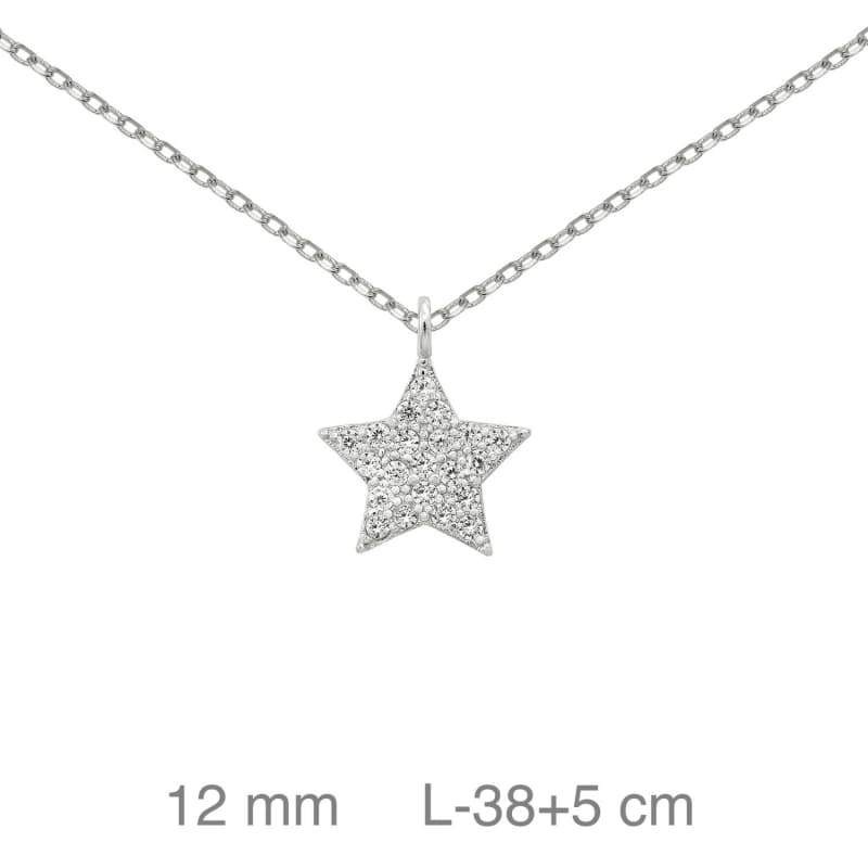 Collar Estrella Circonitas Plata Ley