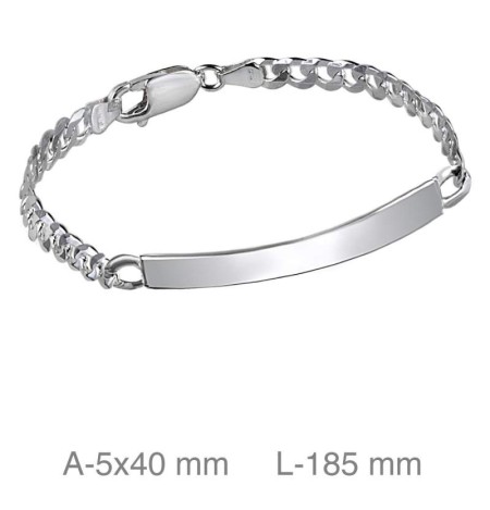 Pulsera Esclava Mujer Barbada Plata Ley