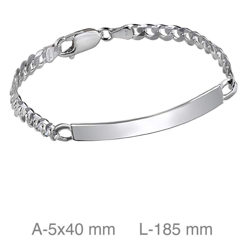 Pulsera Esclava Mujer Barbada Plata Ley