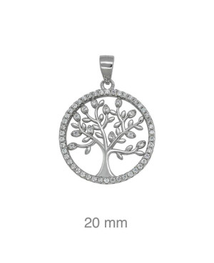 Colgante Árbol de la Vida con Circonitas Plata Ley