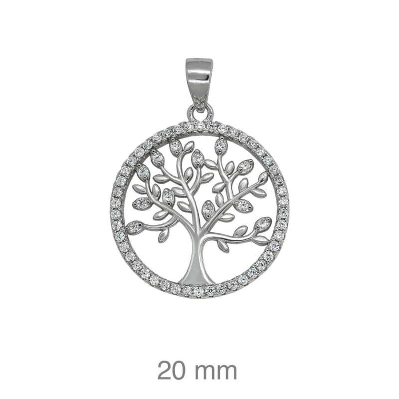 Colgante Árbol de la Vida con Circonitas Plata Ley