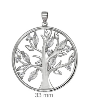 Colgante Árbol de la Vida con Circonitas Plata Ley