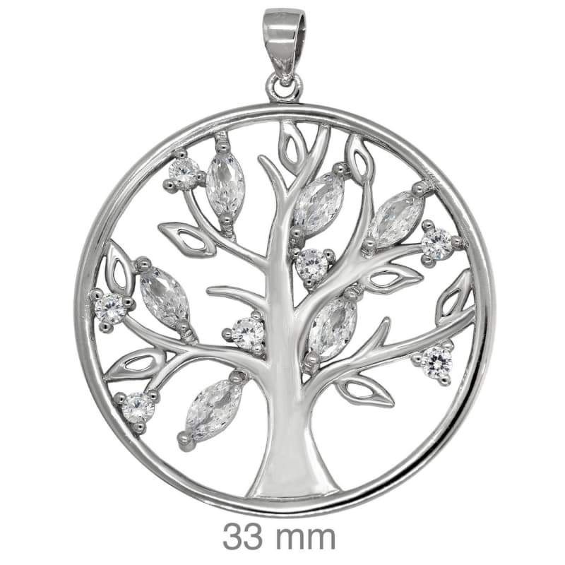 Colgante Árbol de la Vida con Circonitas Plata Ley