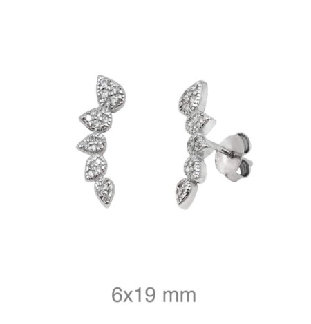 Pendientes Circonitas Plata Ley