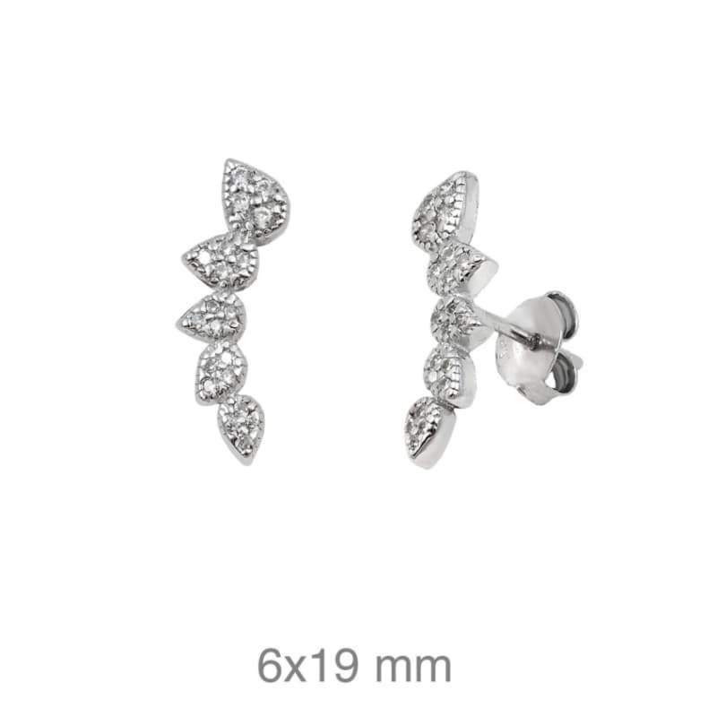 Pendientes Circonitas Plata Ley