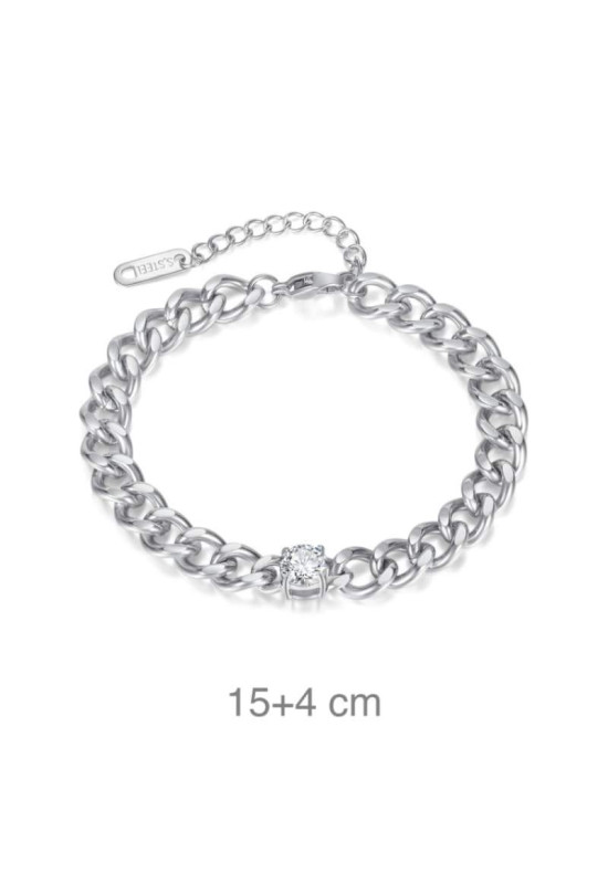 Pulsera Acero con Circonita