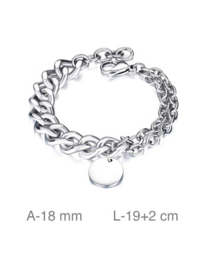 Pulsera Acero con Disco
