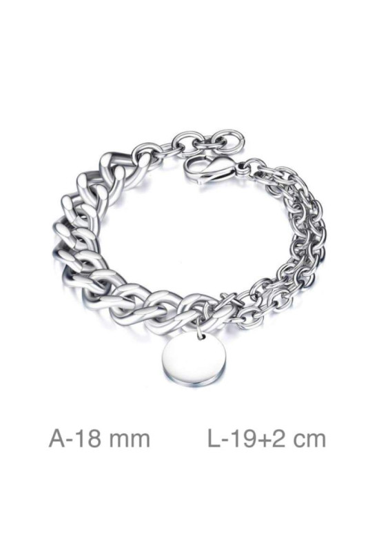 Pulsera Acero con Disco
