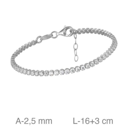 Pulsera Riviere Plata Ley