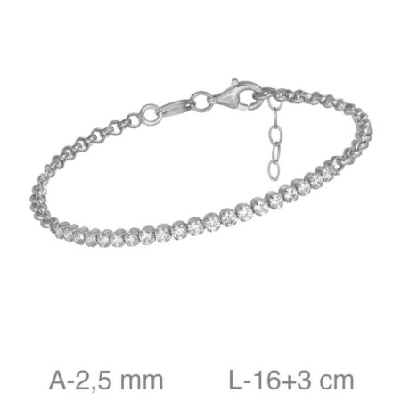 Pulsera Riviere Plata Ley